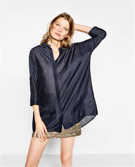 zara oversized shirt women's.